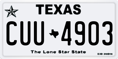 TX license plate CUU4903