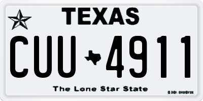 TX license plate CUU4911