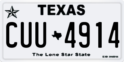 TX license plate CUU4914