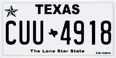 TX license plate CUU4918