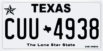 TX license plate CUU4938