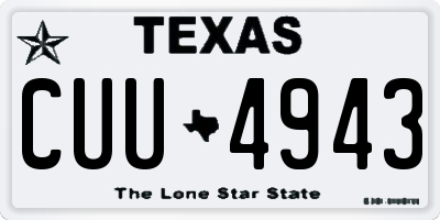 TX license plate CUU4943