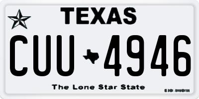 TX license plate CUU4946
