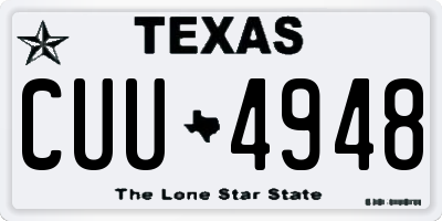 TX license plate CUU4948