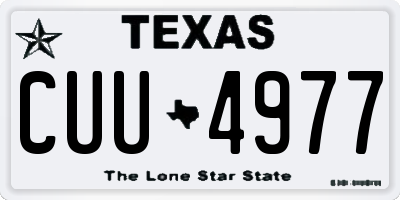 TX license plate CUU4977