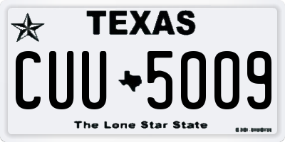 TX license plate CUU5009