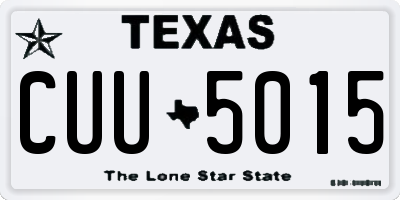 TX license plate CUU5015