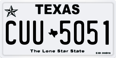 TX license plate CUU5051