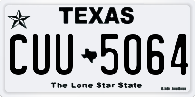 TX license plate CUU5064