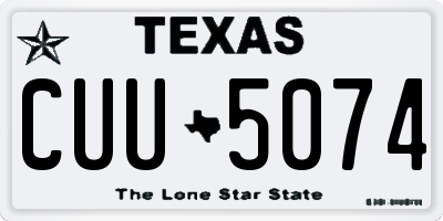 TX license plate CUU5074