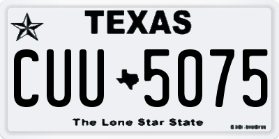 TX license plate CUU5075