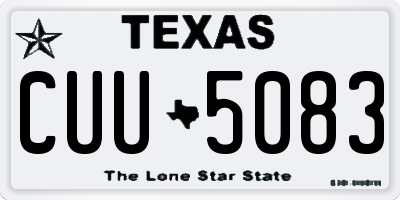 TX license plate CUU5083