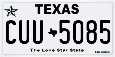 TX license plate CUU5085