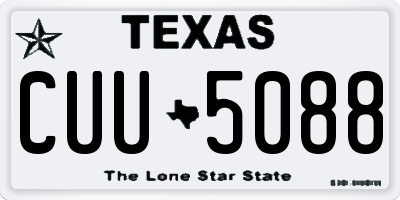 TX license plate CUU5088
