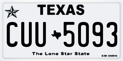 TX license plate CUU5093