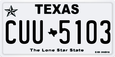 TX license plate CUU5103