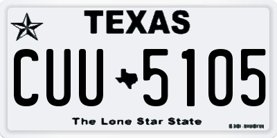 TX license plate CUU5105