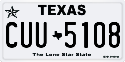 TX license plate CUU5108