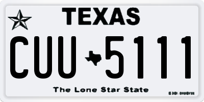 TX license plate CUU5111