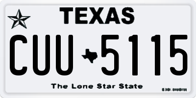 TX license plate CUU5115