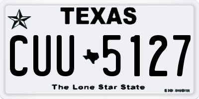 TX license plate CUU5127