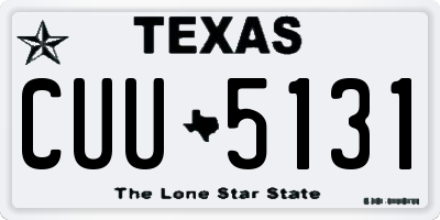 TX license plate CUU5131