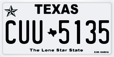 TX license plate CUU5135