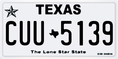 TX license plate CUU5139