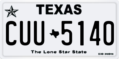 TX license plate CUU5140