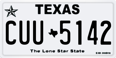 TX license plate CUU5142