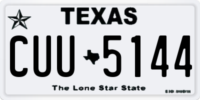TX license plate CUU5144