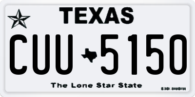 TX license plate CUU5150