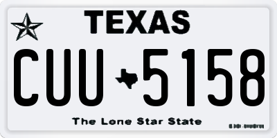 TX license plate CUU5158