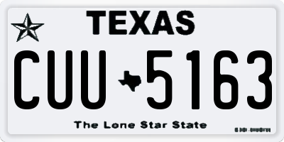 TX license plate CUU5163