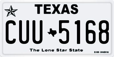 TX license plate CUU5168