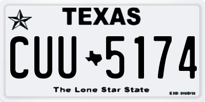 TX license plate CUU5174