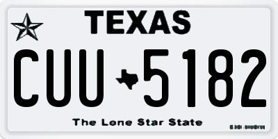 TX license plate CUU5182