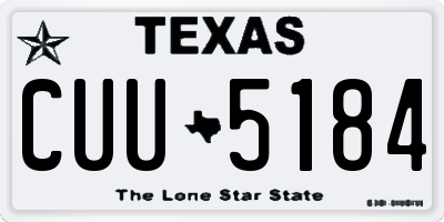 TX license plate CUU5184