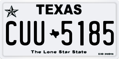 TX license plate CUU5185