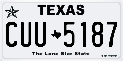 TX license plate CUU5187