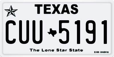 TX license plate CUU5191