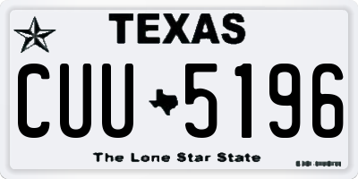 TX license plate CUU5196
