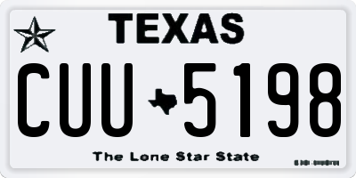 TX license plate CUU5198