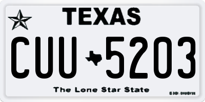 TX license plate CUU5203