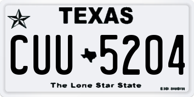 TX license plate CUU5204