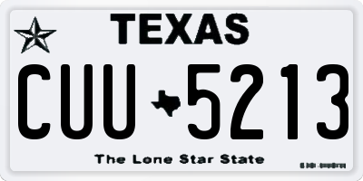 TX license plate CUU5213