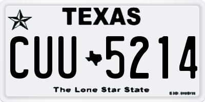 TX license plate CUU5214