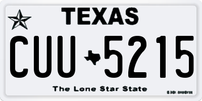 TX license plate CUU5215