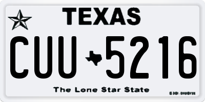 TX license plate CUU5216
