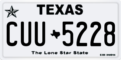 TX license plate CUU5228